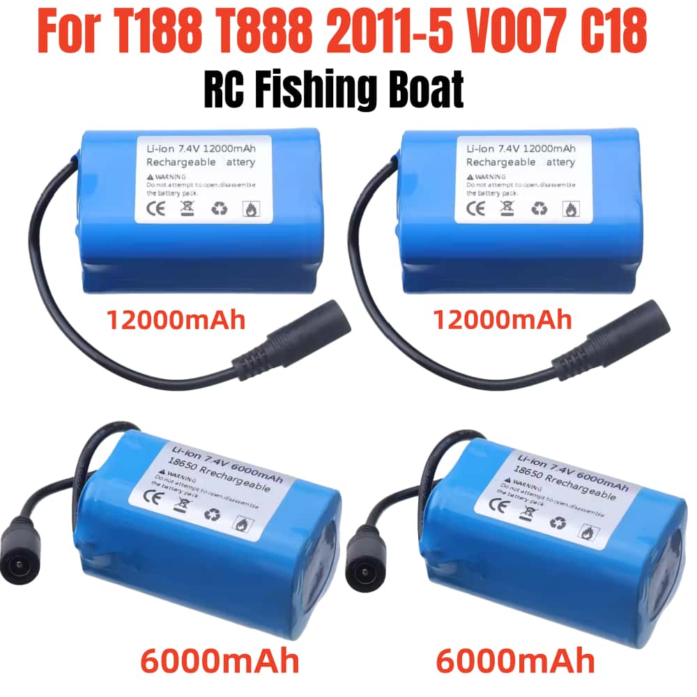 Fish Finder Charger - Batterie de remplacement 7,4 V 12000