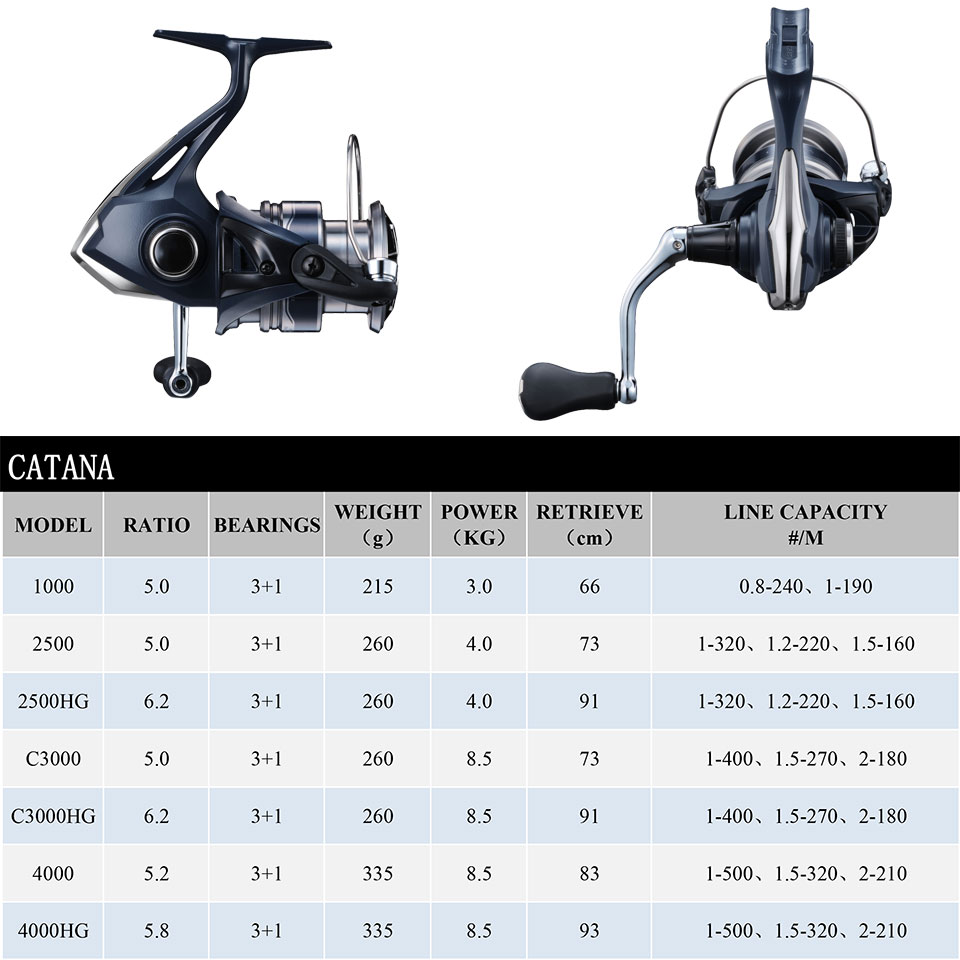 SHIMANO CATANA Spinning Fishin - Shimano Reel Sienna avis et prix